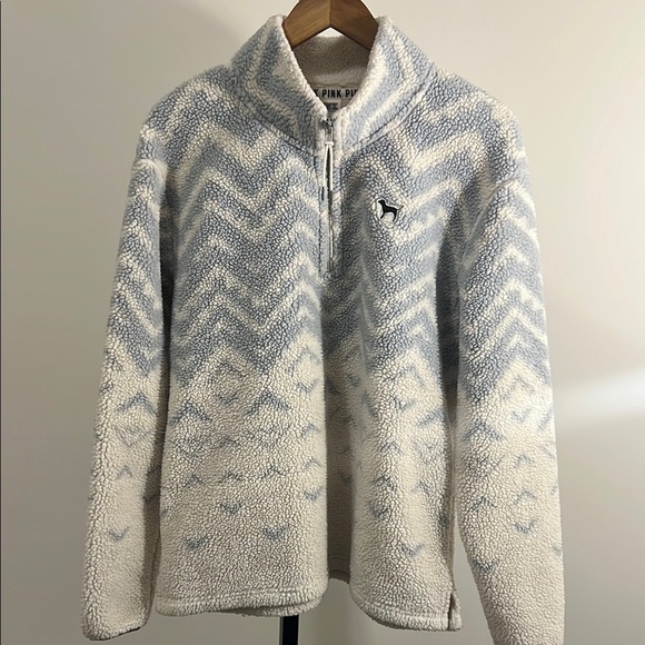 PINK VS Sherpa fleece Pullover, Womens Large - Picture 1 of 5
